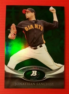 JONATHAN SANCHEZ (SP) GREEN REFRACTOR #78 SF GIANTS * 2011 BOWMAN PLATINUM MLB - Bild 1 von 3