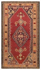 Kilim 250x159 CM Intrecciato a Mano Tappeto Persiano Nomadi Oriente Lana Rosso - Picture 1 of 10