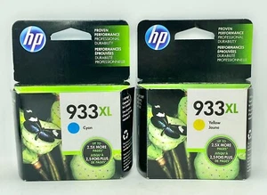 Tinta Original HP 933XL Cian y Amarilla OfficeJet 6100 6600 6700 7110 Exp.11/17-11/18 - Imagen 1 de 6