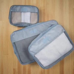 My Tagalongs Set Of 3 Compression Packing Cubes NWT Slate/Gray - Picture 1 of 3