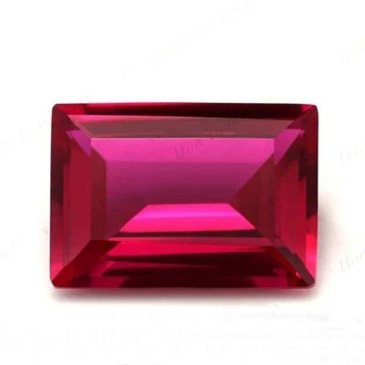 Ruby AAA Rated Lab Created Faceted Baguette Jewelry Ruby Gemstone 3x6 to 16x22mm - Image 1 of 4