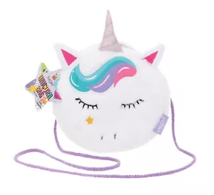 Lindo Bolso de Peluche Unicornio Niños Niñas Bolso de Mano Cross Cartera Estuche de Maquillaje - Imagen 1 de 2