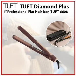 TUFT 6608 1.0" MAROON Nano Ceramic Professional Styler Hair Straightener Iron AU - Picture 1 of 13
