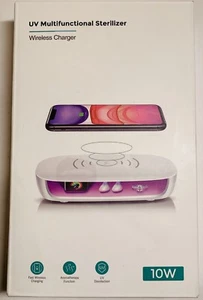 Handy Schmuck UV Sterilisator QI Wireless 10W Ladegerät Desinfektion Box Etui - Bild 1 von 5
