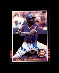 Gary Matthews Signed 1985 Donruss Chicago Cubs Autograph - Picture 1 of 2