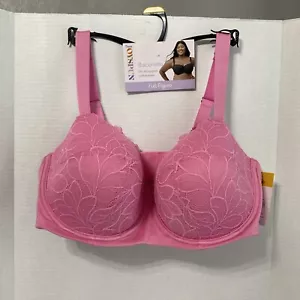 Joyspun Damen Spitze Balkon-BH gepolstert rosa volle Figur 44D neu mit Etikett - Bild 1 von 12