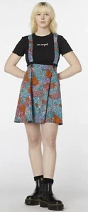 Dangerfield Jurassic Pinafore Suspenders Colourful Skirt Size 8 - Picture 1 of 11