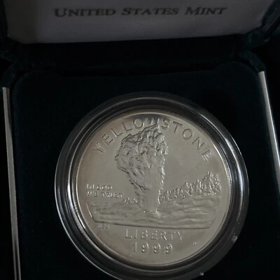1999P Yellowstone Nat Park Commemorative Silver Dollar $1 Proof Coin US Mint. 13 - Image 1 of 2