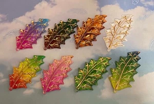 8 Acrylic flatback leaves scrapbooking - Bild 1 von 1
