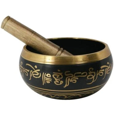 Meditation Tibetan Singing Sound Bowl With Mallet, Spiritual Healing, 5 inch - Image 1 of 3