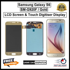 For Samsung Galaxy S6 Gold / SM- G920F LCD Display Touch Digitizer Replacement - Picture 1 of 4