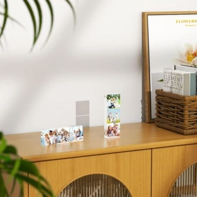 1 Pack Acrylic Magnetic Photo Frame 2x6inch Free Standing with UV Protection New - Image 1 of 4