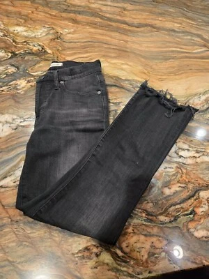 Madewell Cali Demi-Boot Jeans 26 in Berkeley Black: Chewed-Hem Edition Flaire - Image 1 of 4