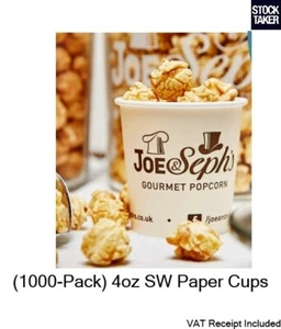 (1000 Cups) Joes Gourmet 4oz SW Paper Cup Popcorn Espresso Drink (VAT Invoice) - Picture 1 of 4
