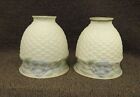 PAIR OF BASKET WEAVE  2 1/4" FITTER FIXTURE SHADES,  #2271
