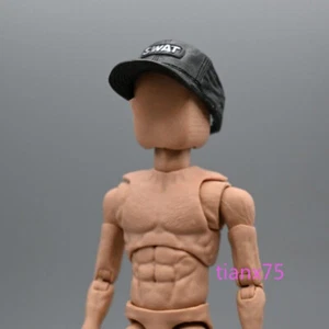 1/12 Scale Black Baseball Hat Combat Hat Sun Hat Peaked Cap Fit 6” Action Figure - Picture 1 of 8