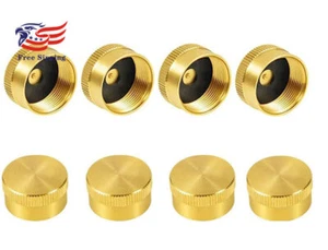 Solid Brass Refill 1 LB Propane Bottle Cap Gas Tank Cylinder Sealed Cap (8pcs) - Picture 1 of 5