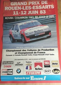 ORIGINAL CIRCUIT POSTER ROUEN LES ESSARTS June 1983 Formula 3 Renault Turbo - Picture 1 of 6
