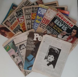 8 plus VINTAGE 1980s 1990s ELVIS PRESLEY Star Country NEWSPAPER TABLOIDS PAPERS - Picture 1 of 12