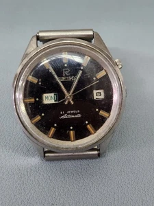 Vintage Seiko Ricoh Automatic Rare Watch Day Date 21 Jewels - Bild 1 von 10