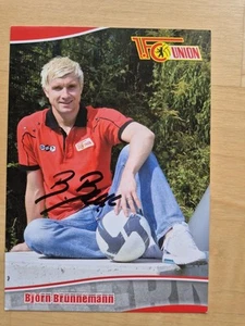 BJÖRN BRUNNEMANN AUTOGRAMMKARTE AK UNION BERLIN KEIN TRIKOT - Bild 1 von 2