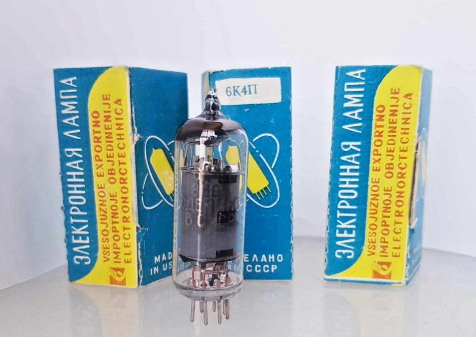 Tubo pentodo 2 x 6K4P 1986y EF93 6BA6 W727 HF NUOVO SCATOLA - Immagine 1 di 3