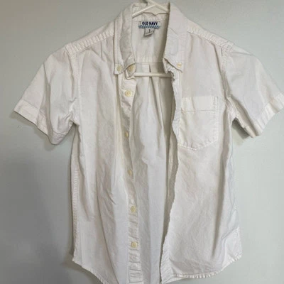 Old navy boys white button up shirt size S - Image 1 of 4