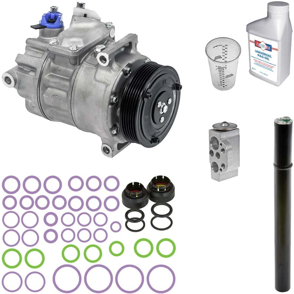 For Audi A3 Quattro 2006-2013 Omega AC Compressor w/ A/C Repair Kit DAC - Image 1 of 1