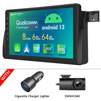 DVR+Für BMW 3er E46 9" E46A12S Autoradio GPS Navi Android 13 8Kern 6+64G CarPlay - Bild 1 von 4