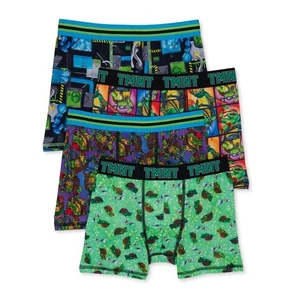 Teenage Mutant Ninja Turtles Boys Breathable Boxer Brief Underwear, 4-Pack, Size - Picture 1 of 6