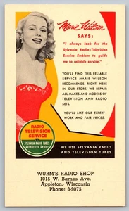 Sylvania Radio und Fernsehröhren Werbe Postkarte - Bild 1 von 2