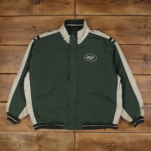 Vintage NFL Windbreaker Jacke 2XL New York Jets Grün - Bild 1 von 9