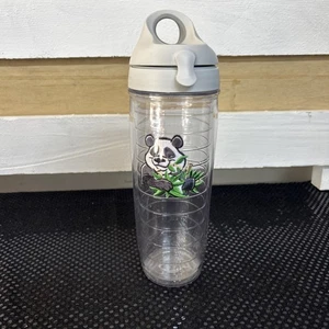 Tervis Thermobecher 24 Unzen Trinkflasche bestickt Panda Bambus Flip Top - Bild 1 von 7