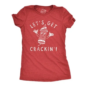 Camiseta para mujer Lets Get Crackin divertida camiseta petardo del 4 de julio para damas - Imagen 1 de 7