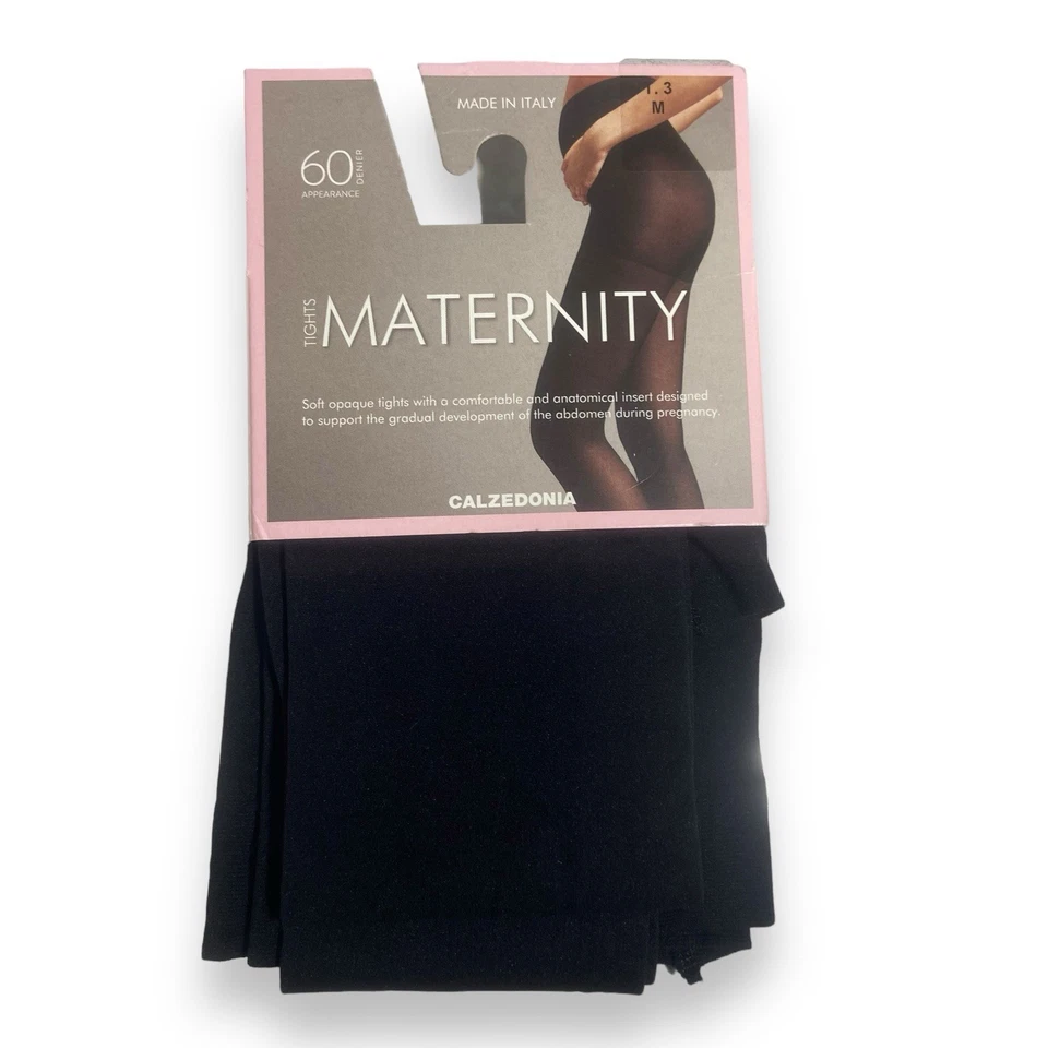 Medias de Maternidad Calzedonia Talla M 60 Denier Negras Opacas Puntera Completa Hechas en Italia Foto 1 de 4