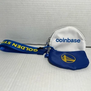 2025 Golden State Warriors Wrist Pouch Bag Key Chain NBA Coinbase NWOT - Picture 1 of 6