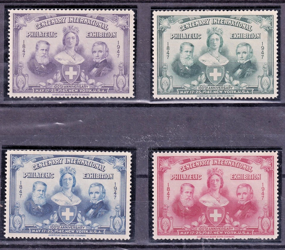 MINT NEVER HINGED 1947 CENTENARY INTERNATIONAL EXHIBITION STAMPS - Image 1 of 1
