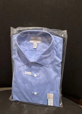 Camisa Croft & Barrow Hombre Fácil Cuidado Calce Clásico Azul 16 1/2 32/33 Foto 1 de 4