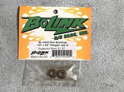 Bolink RC 1:10 REAR Bushings 1/4in x 3/8in #BL5452 FACTORY SEALED Legends NEW - Image 1 of 4