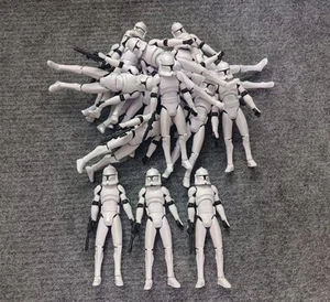 lot! Star Wars The Clone Wars Clone Trooper solider action figure w gun 3.75" - Picture 1 of 76