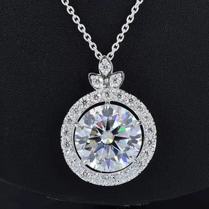 Impresionante Colgante de Diamantes Tratados Blancos de 6 Ct Certificado VVS1 Regalo de Navidad - Imagen 1 de 6