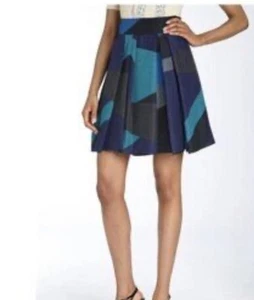 Marc by Marc Jacobs Silk Twilight Blue Skater Skirt Mini Short 2 - Picture 1 of 6