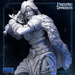 Valkyrie Barbarian | Escala de mesa | Miniatura TTRPG D&D | Primal Collectibles - Imagen 1 de 8