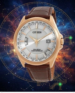 Citizen Eco-Drive CB0253-19A Perpetual Calendar Funkuhr Leder - Bild 1 von 4