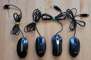 Gemischtes Set 4 kabelgebundene optische USB-LED-Tracking-Maus/Mäuse Dell, Lenovo & Acer - Bild 1 von 8