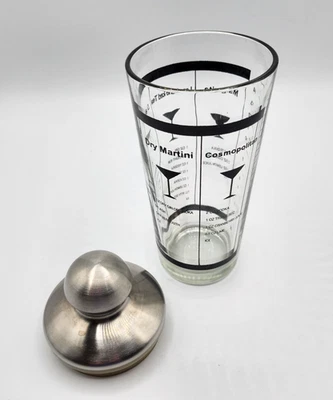 Coctelera de vidrio y acero inoxidable - con recetas de bebidas Foto 1 de 4