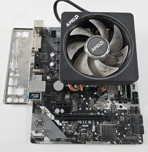 AMD Ryzen 7 2700X + ASRock A320M-HDV + 16GB DDR4 + AMD Wraith CPU Kühler - Bild 1 von 3