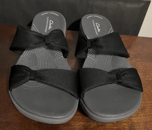 Womens Slide Sandals - 9 1/2 - Clarks Cloudsteppers Aria Coast - Picture 1 of 9