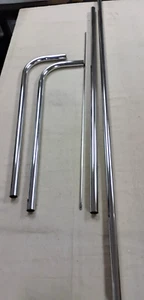 Signature Hardware D-förmiger massiver Messing Duschring & Deckenstütze Chrom - Bild 1 von 6