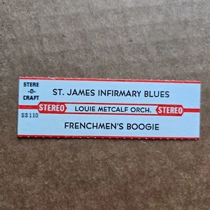 LOUIE METCALF ORCH. St. James Infirmary Blues JUKEBOX STRIP Record 45 rpm 7" - Picture 1 of 1